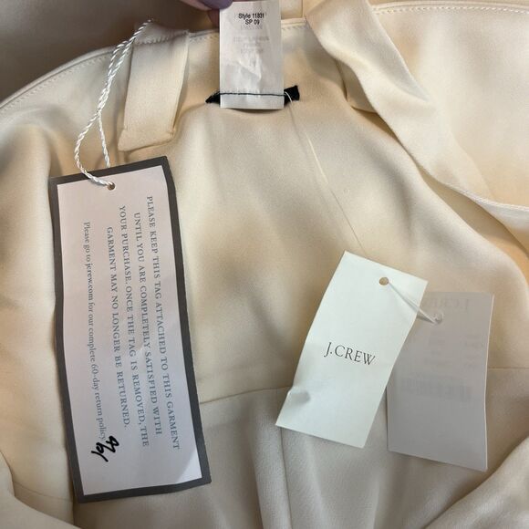 J Crew Robin Silk Tricotine Dress Size 14 Ivory Wedding Gown NWT - Picture 14 of 14